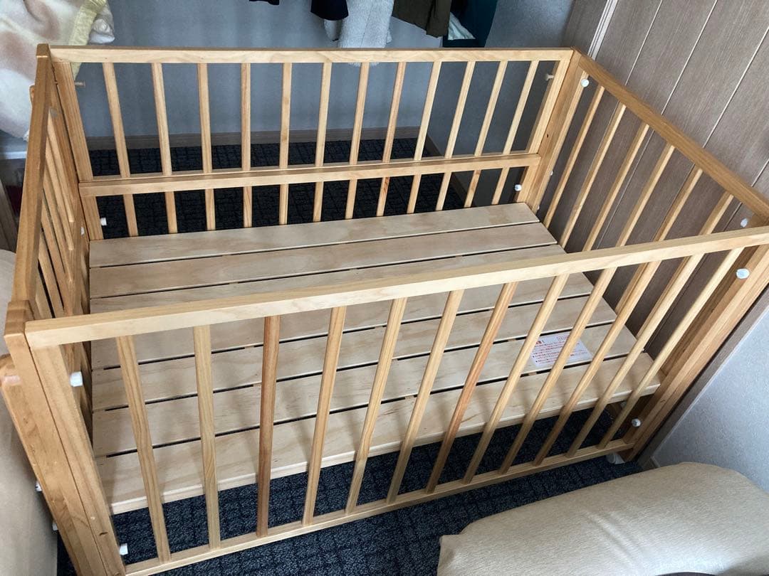 yamatoya Wオープンベビーベッド 132×77×120 cm