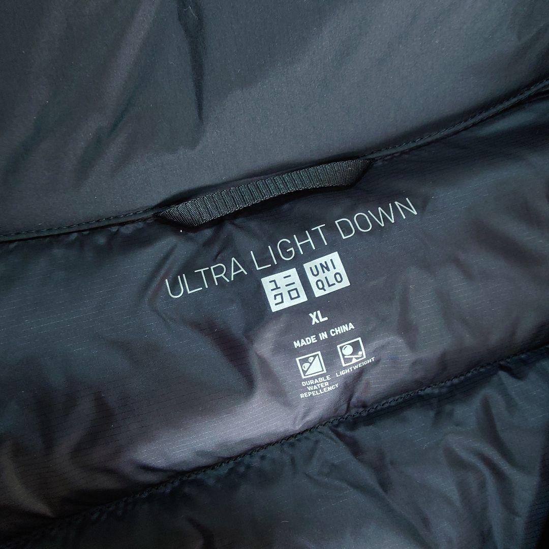 UNIQLO ウルトラライトダウン　ロングコート ブラック　巾着付　ＸＬ