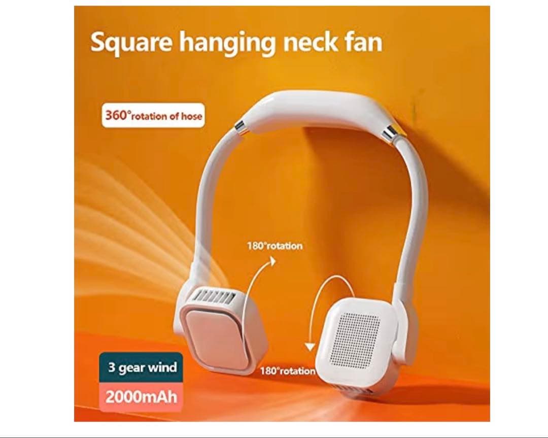 首掛け扇風機 4000mAh 携帯扇風機 ネックファン