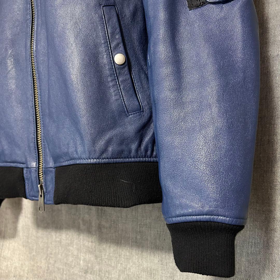 JACKROSE ジャックローズ　ラムレザー切り替えMA-1ジャケット　XL