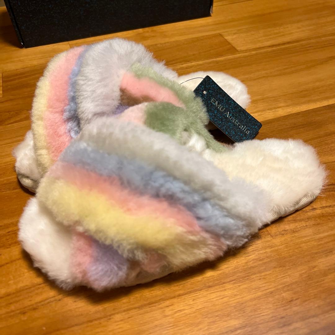 EMU Australia ムートン サンダル レインボー スリッパ