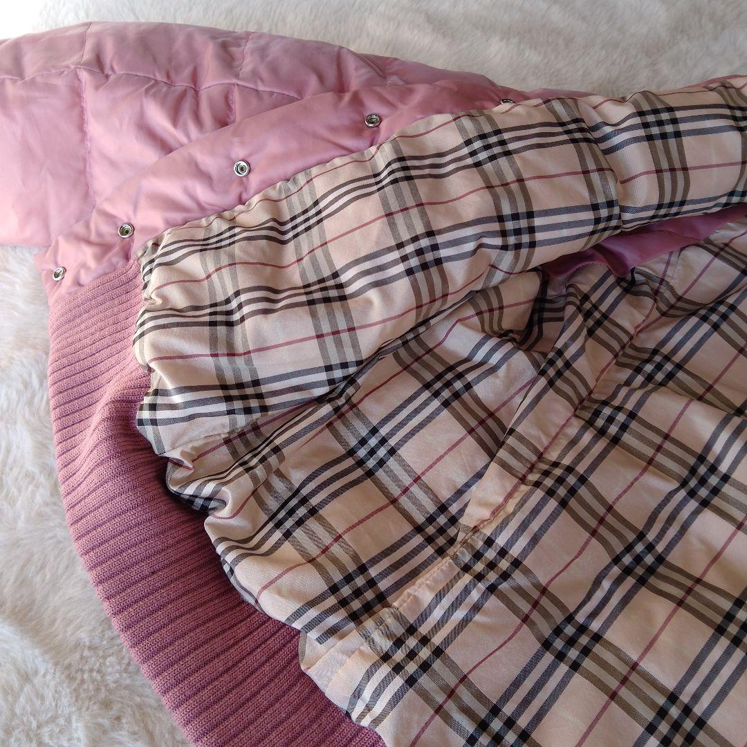 BURBERRY　ピンクダウンジャケット　38 フード取り外し可能