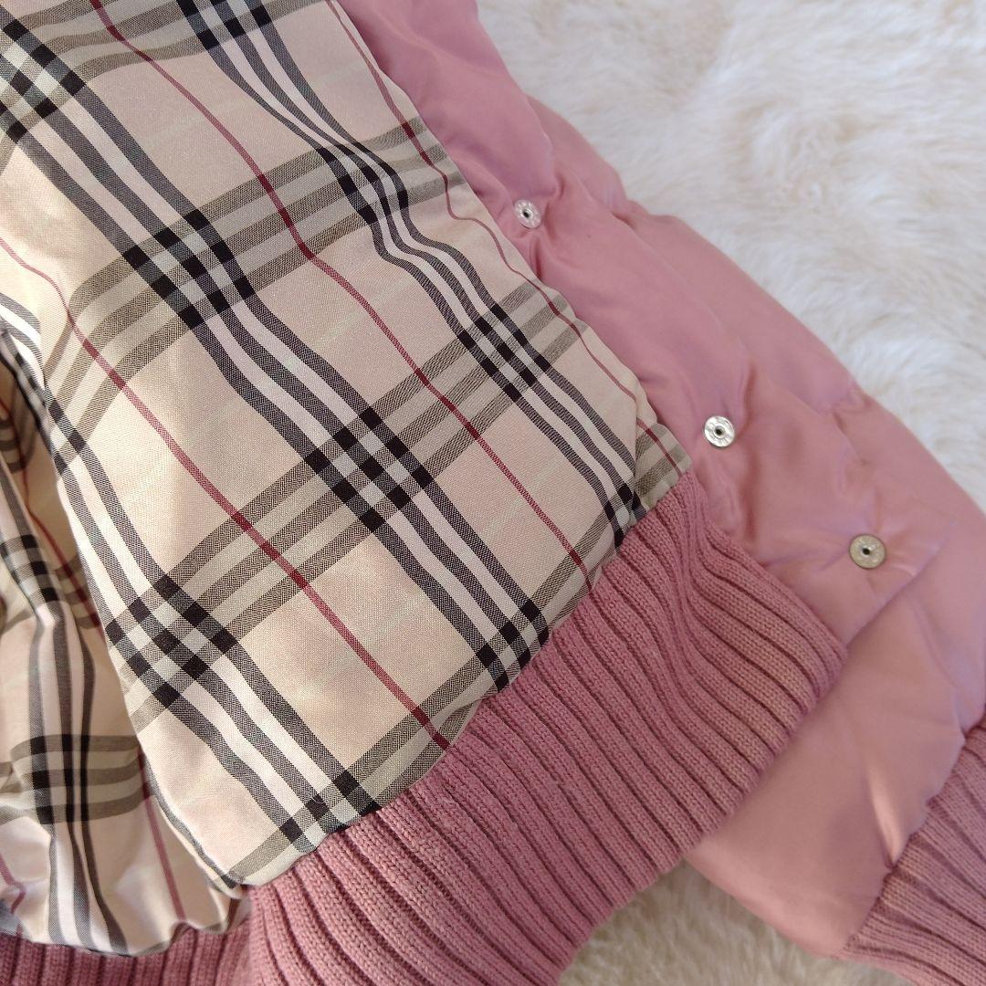 BURBERRY　ピンクダウンジャケット　38 フード取り外し可能