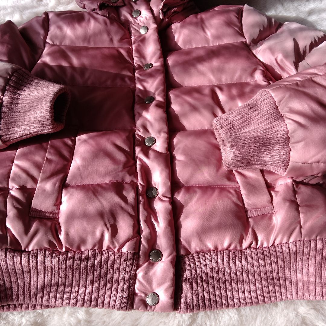 BURBERRY　ピンクダウンジャケット　38 フード取り外し可能