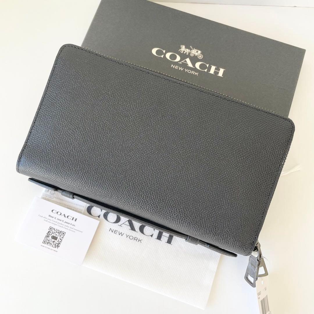 【新品】COACH　長財布 オーガナイザー ダブルファスナー