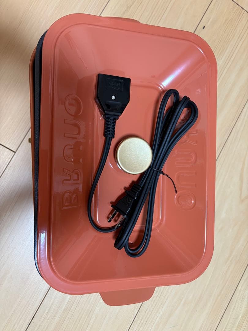 【新品未使用】ブルーノ　コンパクトホットプレート　オレンジ
