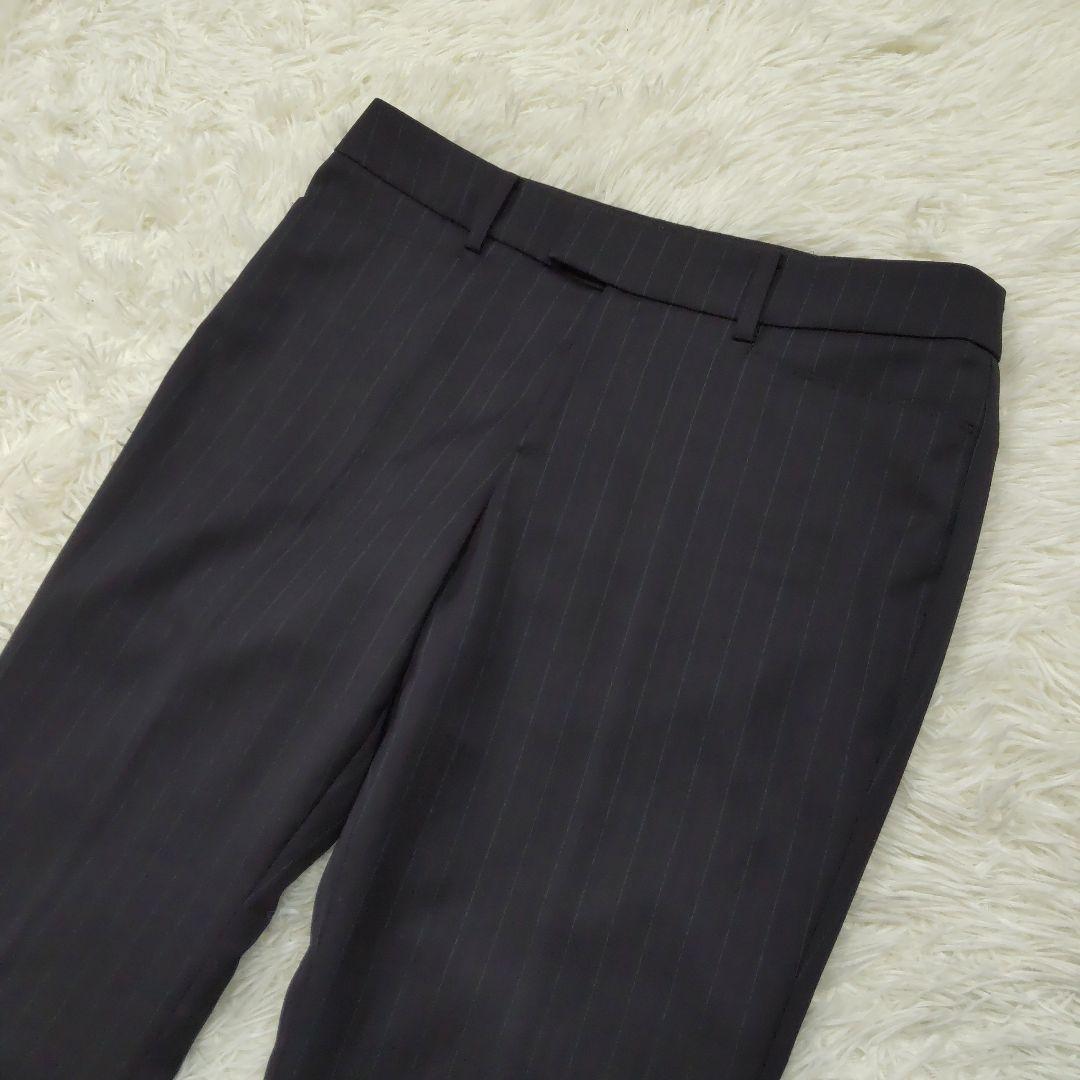 クミキョク 生地 YUNSA パンツスーツ ネイビー ストライプ サイズ2 M