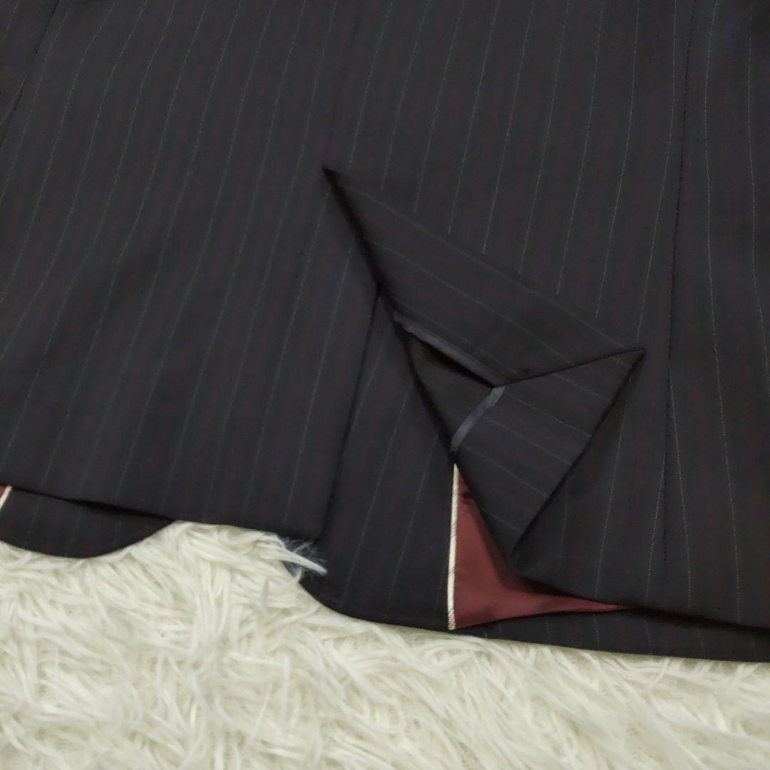 クミキョク 生地 YUNSA パンツスーツ ネイビー ストライプ サイズ2 M