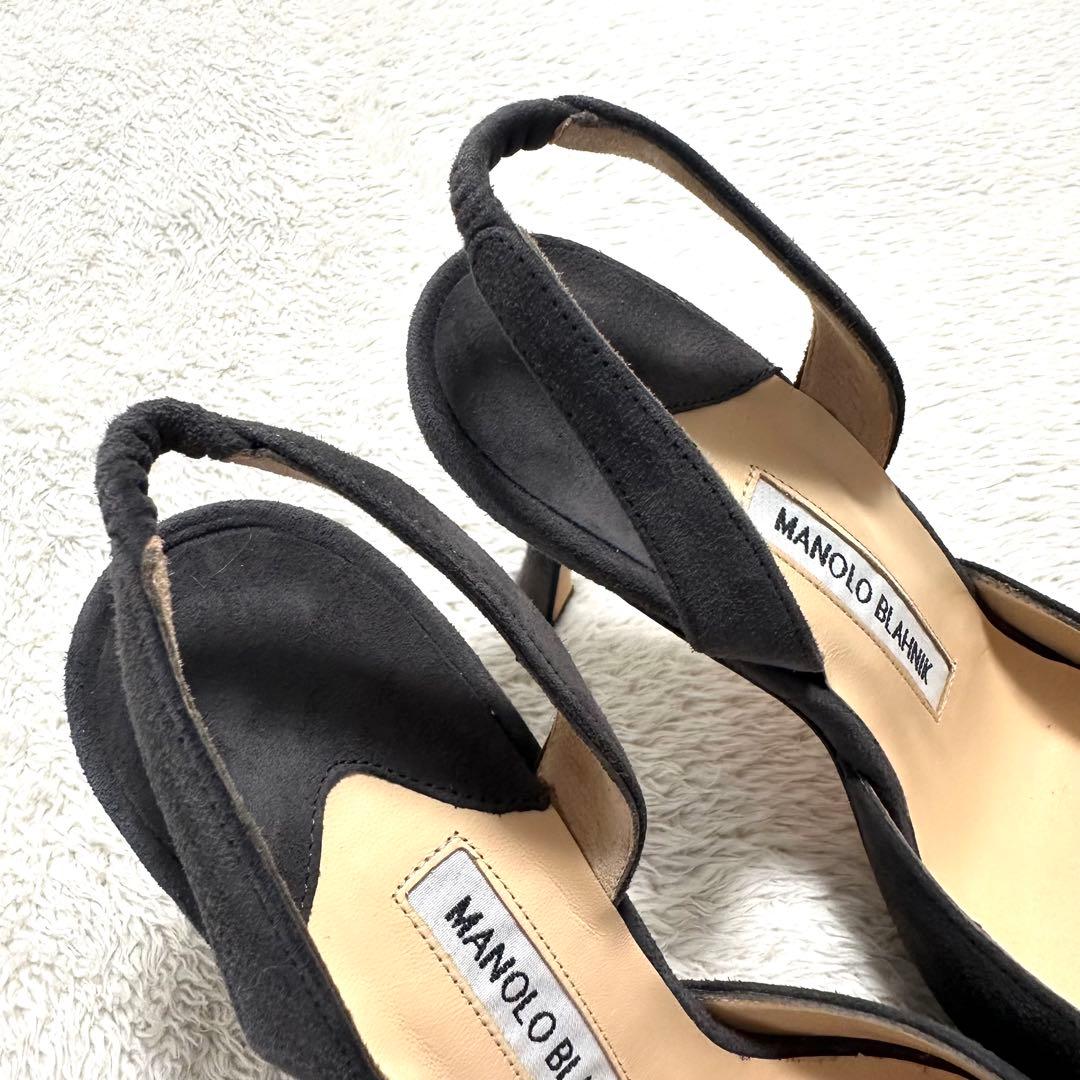 極美品　MANOLO BLAHNIK マノロブラニク　キャロリン　スウェード