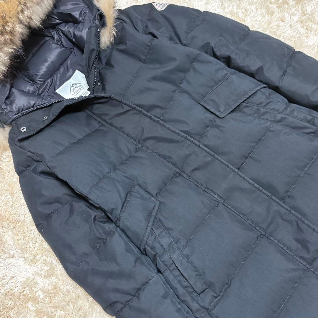 ✨極美品✨ピレネックス グルノーブル リアルファー ダウンコート 36 ブラック