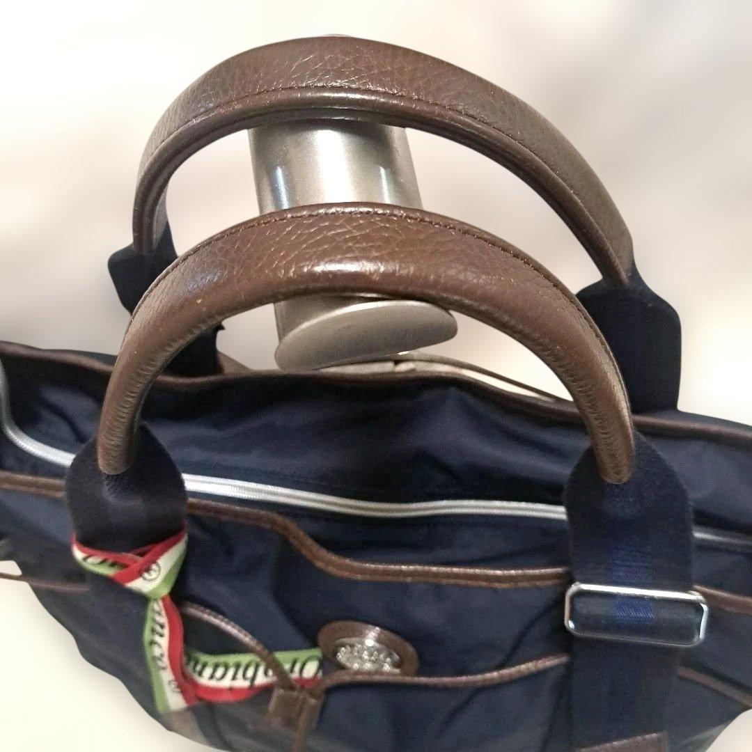 【美品】オロビアンコ トートバッグ ナイロン イタリア製 ARINNA リボン付