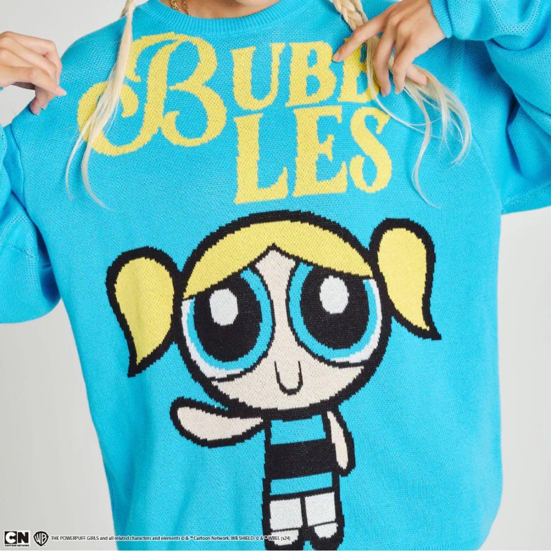 パワーパフガールズ バブルス アトモス ピンク ニット セーター