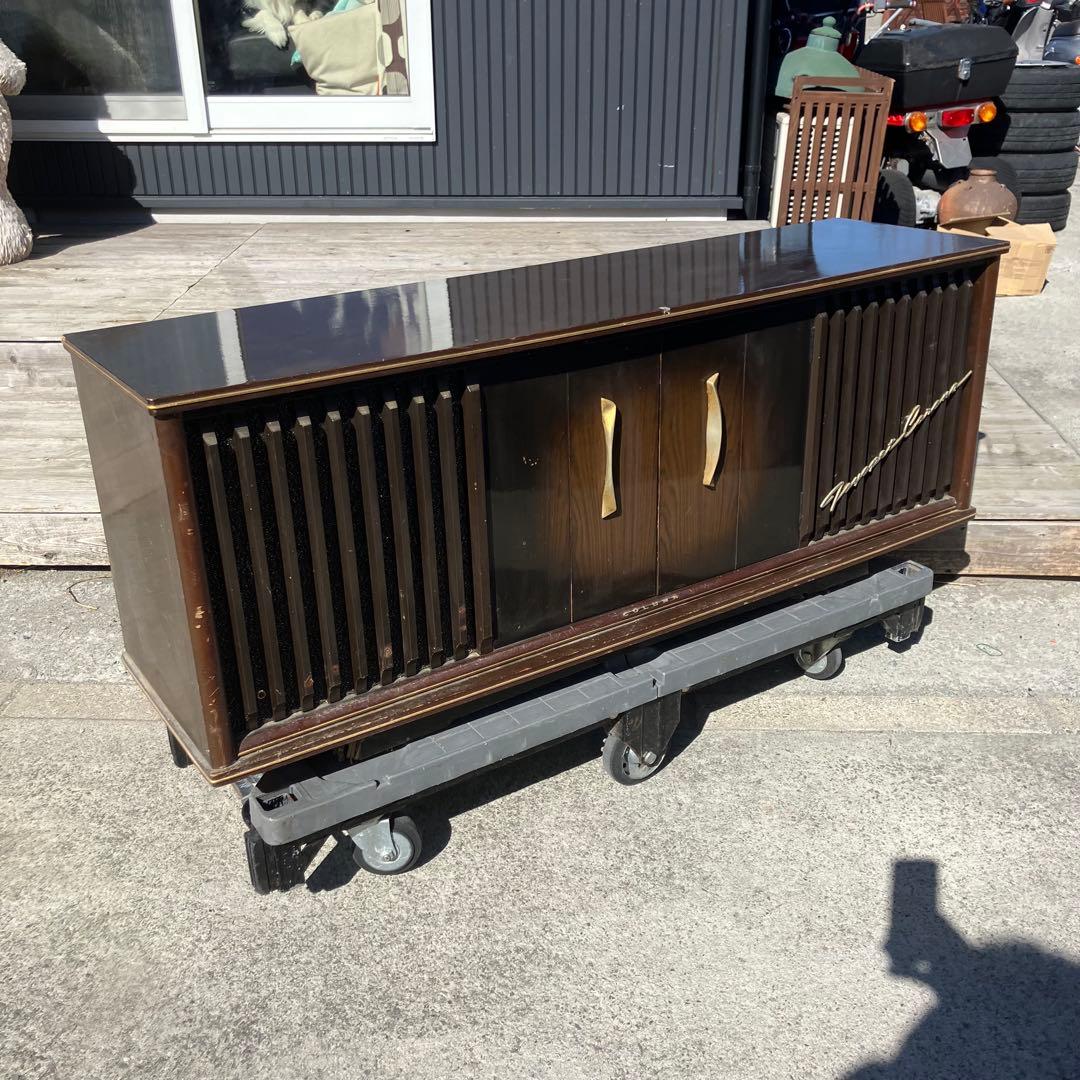 Columbia コロムビア 真空管レコードプレイヤー 木製キャビネット 古道具