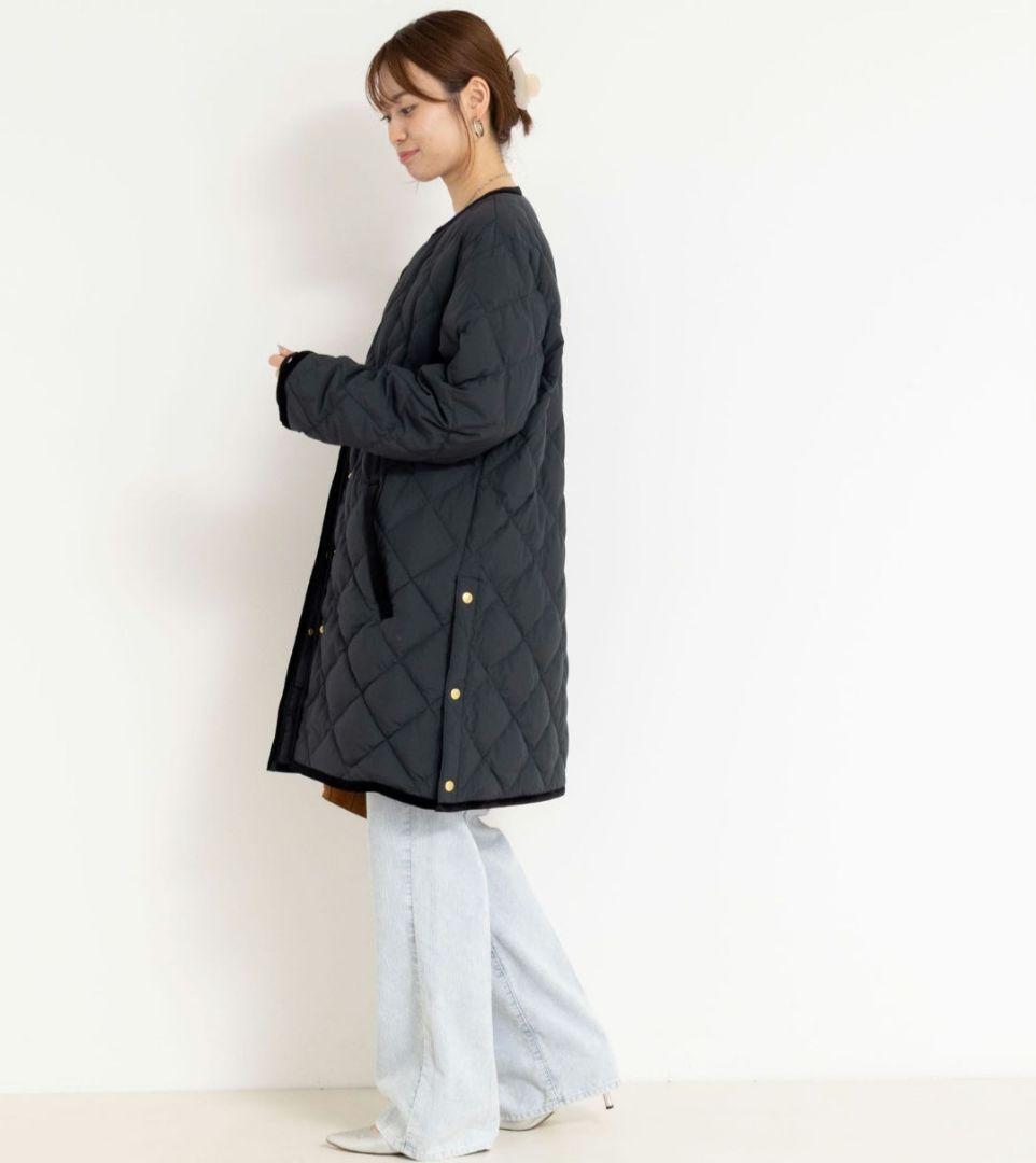 【TAION×LIMONTA】別注ベロアパイピングロングダウン