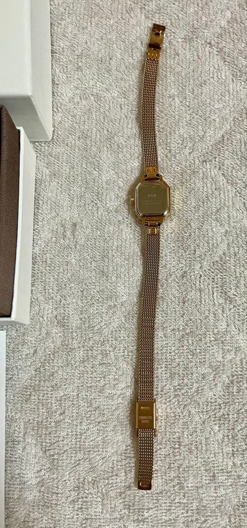 ete ウォッチ オクタゴンフェイス ダイヤモンド　ピンクゴールド