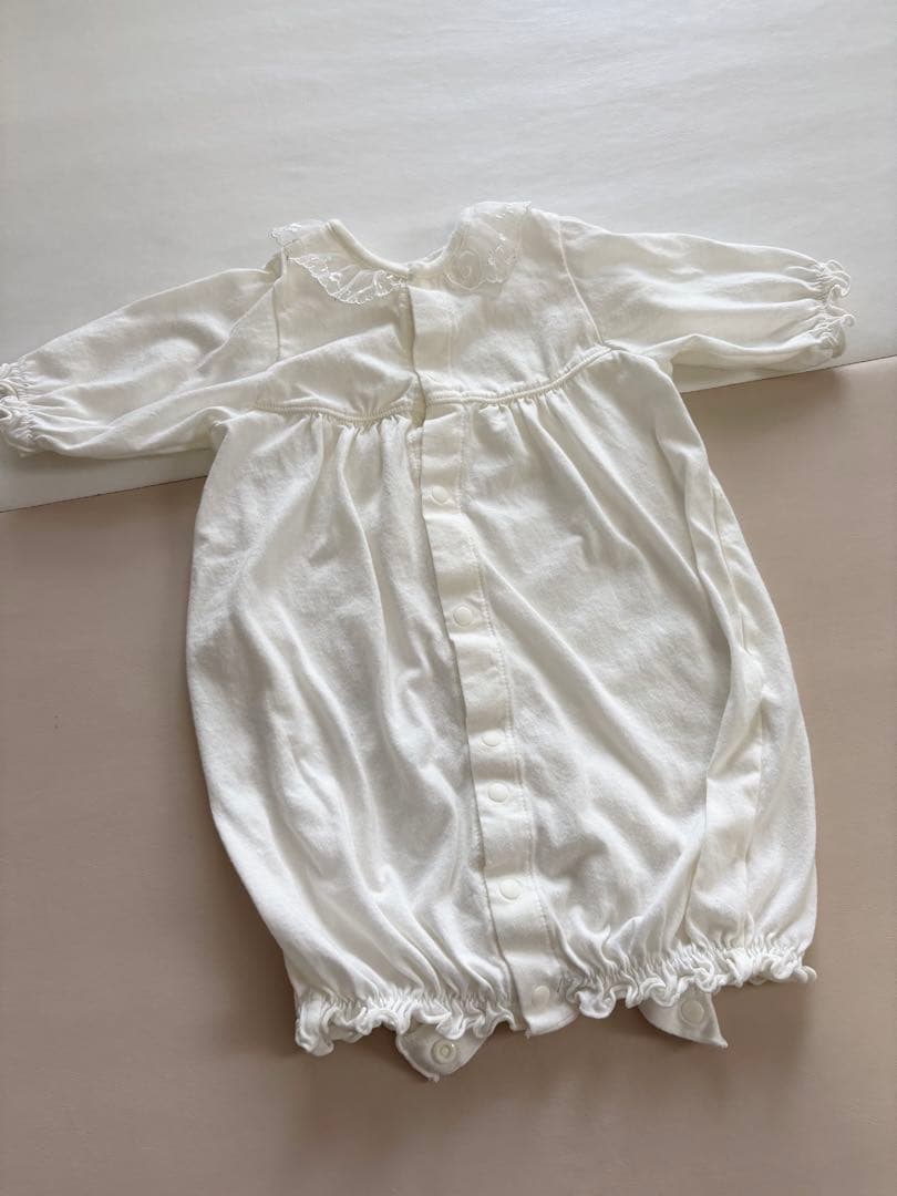 【美品】familiar ベビードレス セット　帽子　おくるみ　ツーウェイオール
