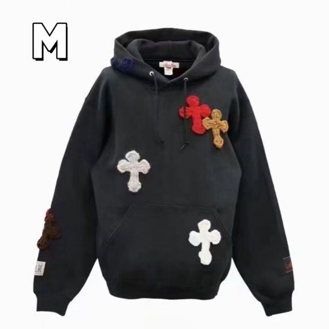 c プルオーバーフーディー 黒 M