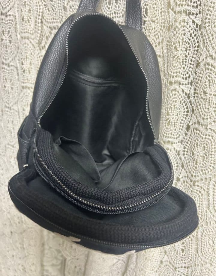 【お値下げです】ミナペルホネン ハンドメイド 本革リュックrun run run