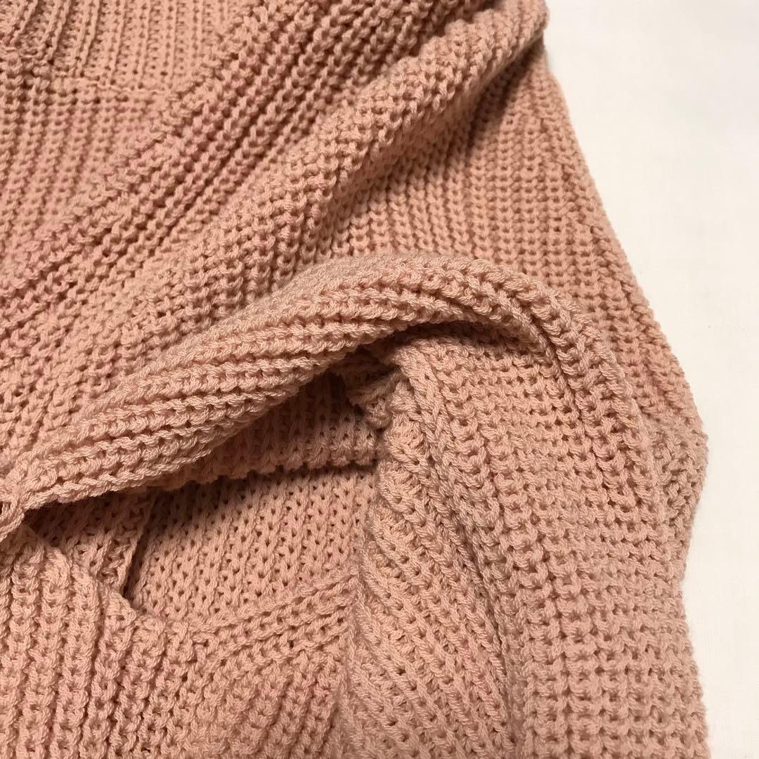 ひろりん　モラビトニットトップス　変形ノースブ　貝ロゴプレート　上質ウール