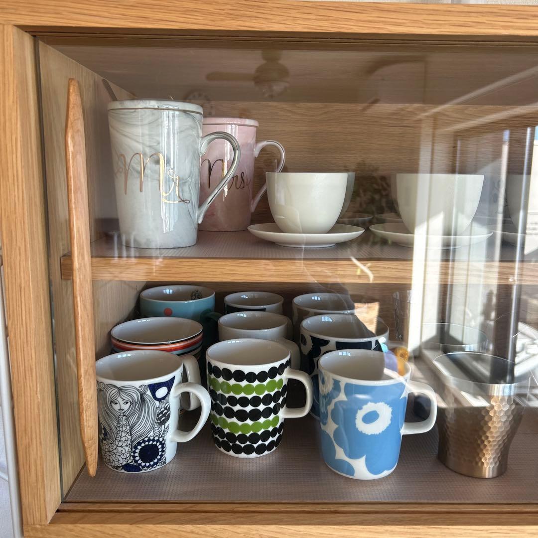 大特価　2026/1/6日廃棄します　リセノ　ガラスキャビネット