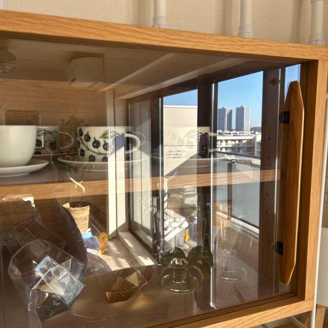 大特価　2026/1/6日廃棄します　リセノ　ガラスキャビネット