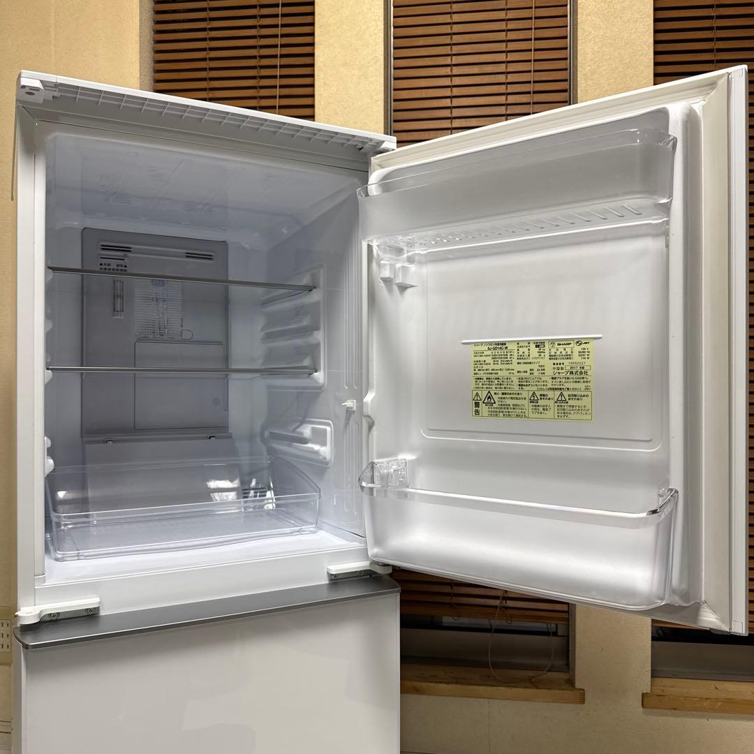 SHARP プラズマクラスター搭載冷蔵庫 137L ガラストップ つけかえドア