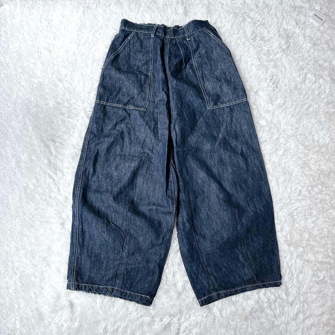 パンツ yuni Cotton Linen denim cocoon pants M