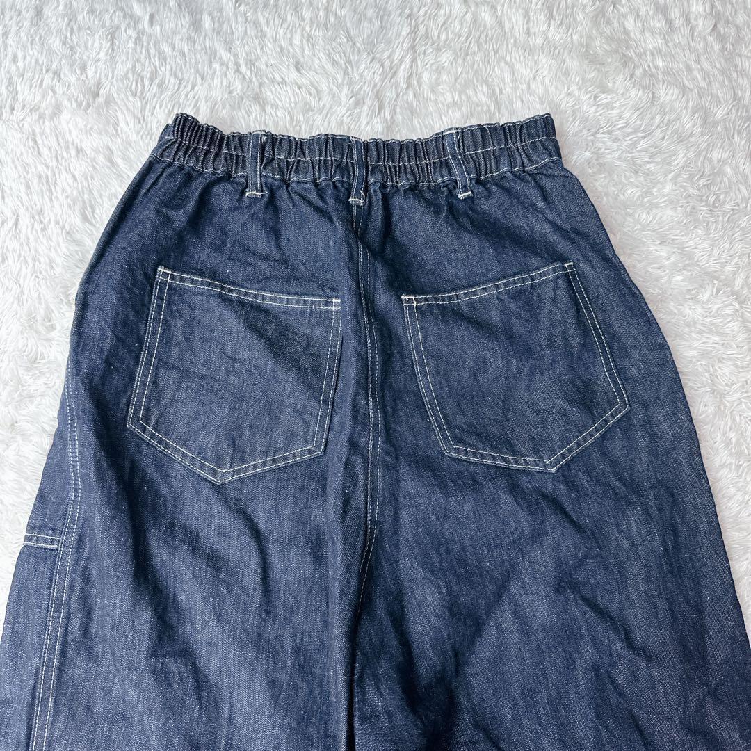 パンツ yuni Cotton Linen denim cocoon pants M