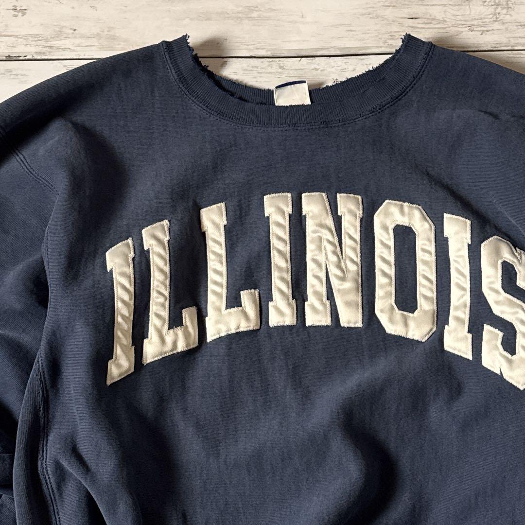 y*様 Champion リバースウィーブ L ネイビー カレッジロゴ 90s