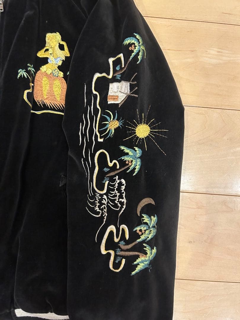 ヴィンテージ スーベニアジャケット ビンテージ ハワイ　刺繍 スカジャン レア