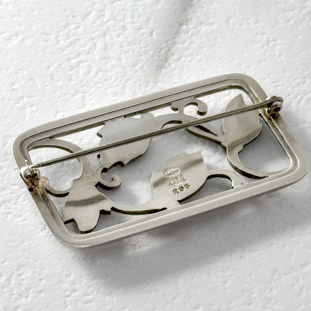  　295　シルバー　ブローチ　フラワー　花　925s