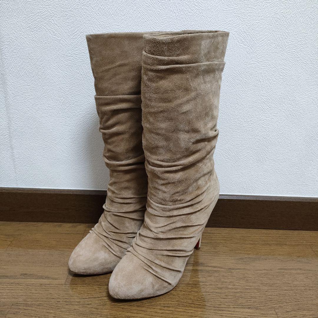 美品　Christian Louboutin ロングブーツ　スウェット