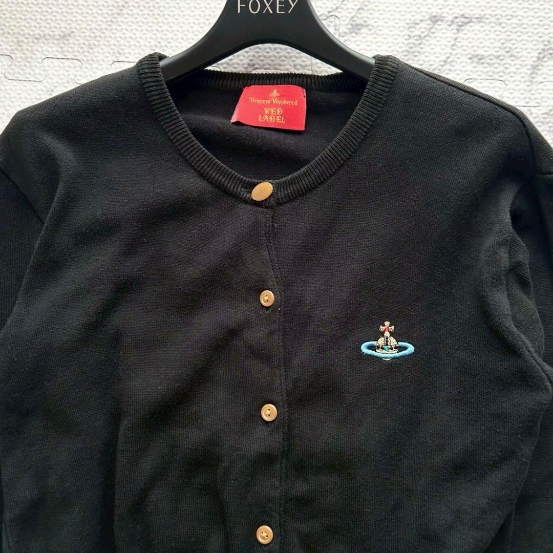 ヴィヴィアンウエストウッドレッドレーベル カラーオーブロゴ刺繍 カーディガン