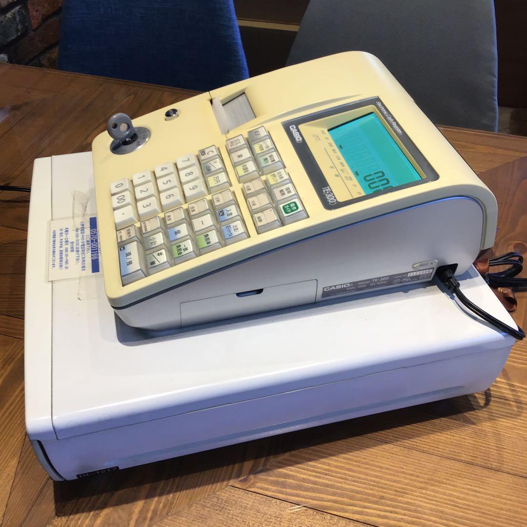 CASIO カシオ　電子レジスター ホワイト　TE-300