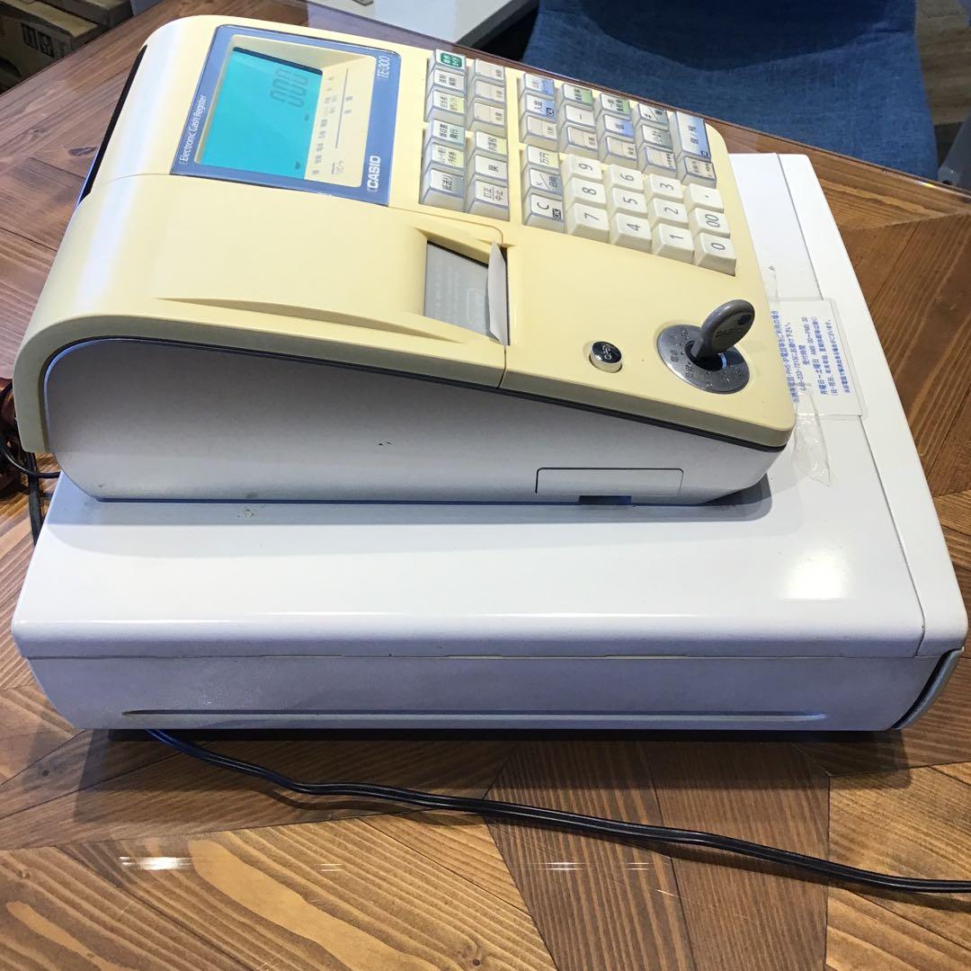 CASIO カシオ　電子レジスター ホワイト　TE-300