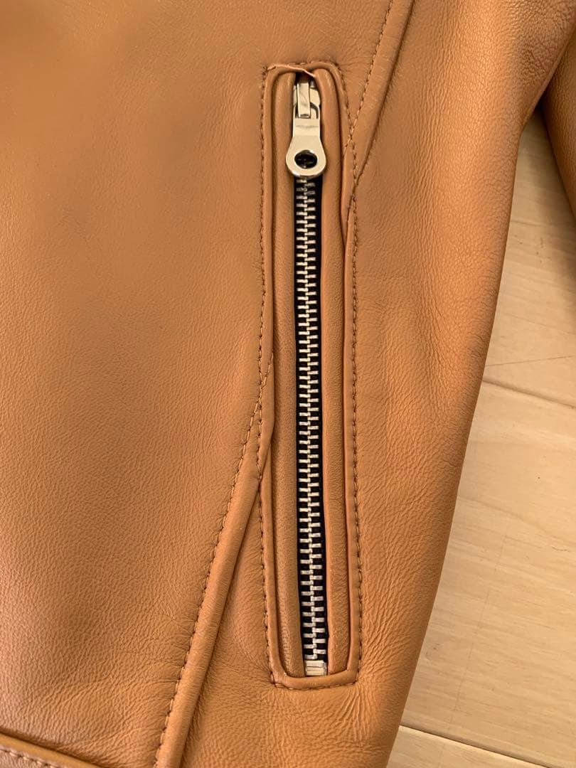 メンズビギ　【キャメル】シングルライダース 羊革 M　Rattle Trap