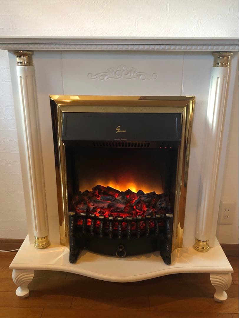 暖炉型電気ヒーター 暖炉型ファンヒーター　電気ストーブ マントルピース付き