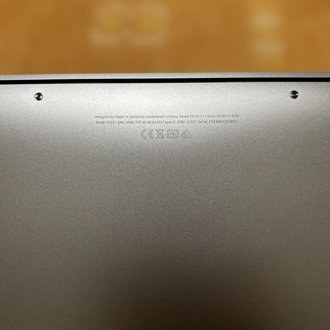 超美品MacBook Air 2020 A2337 M1 16GB 250GB