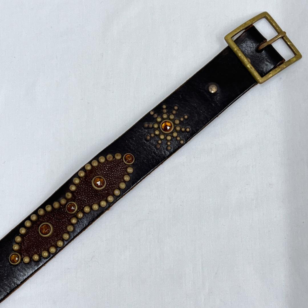 HTC/Peanut Belt /スタッズレザーベルト/本革/スティングレー