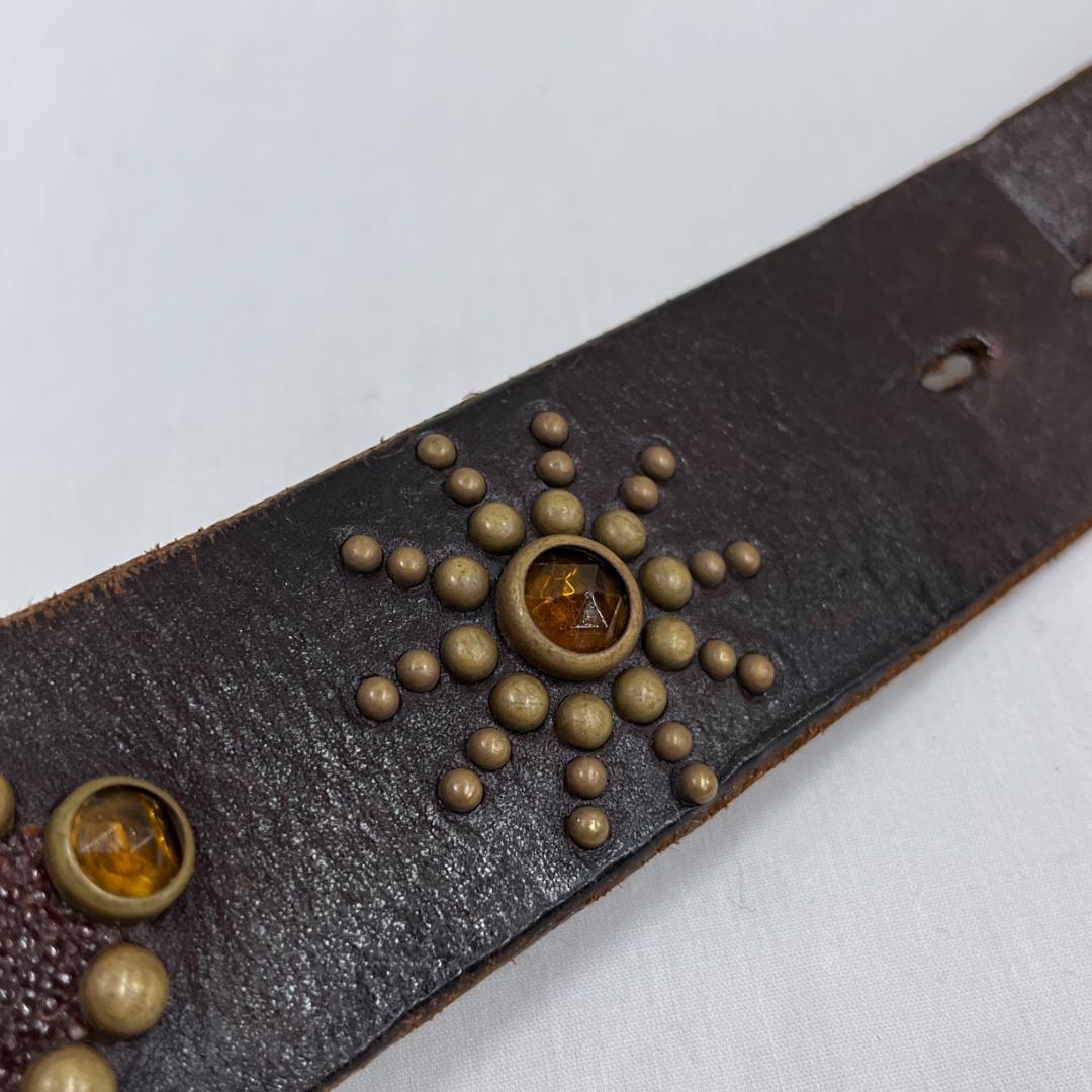 HTC/Peanut Belt /スタッズレザーベルト/本革/スティングレー