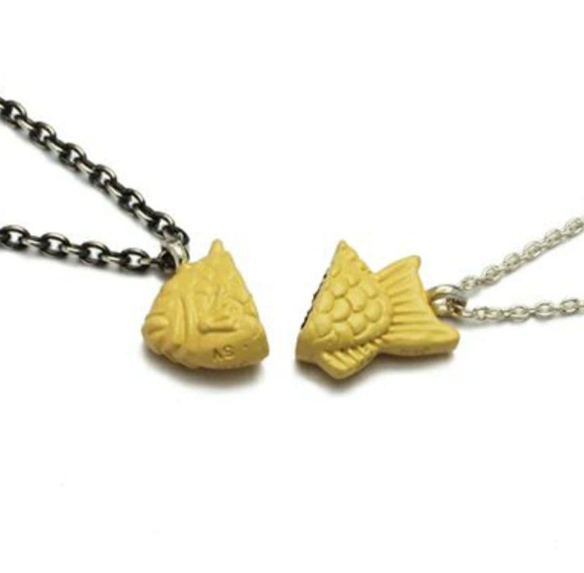 たい焼きデザイン ペアネックレス