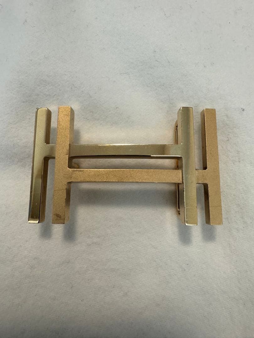 HERMESエルメス　ベルト/H オ カレ/ダブルH/リバーシブル　黒　85