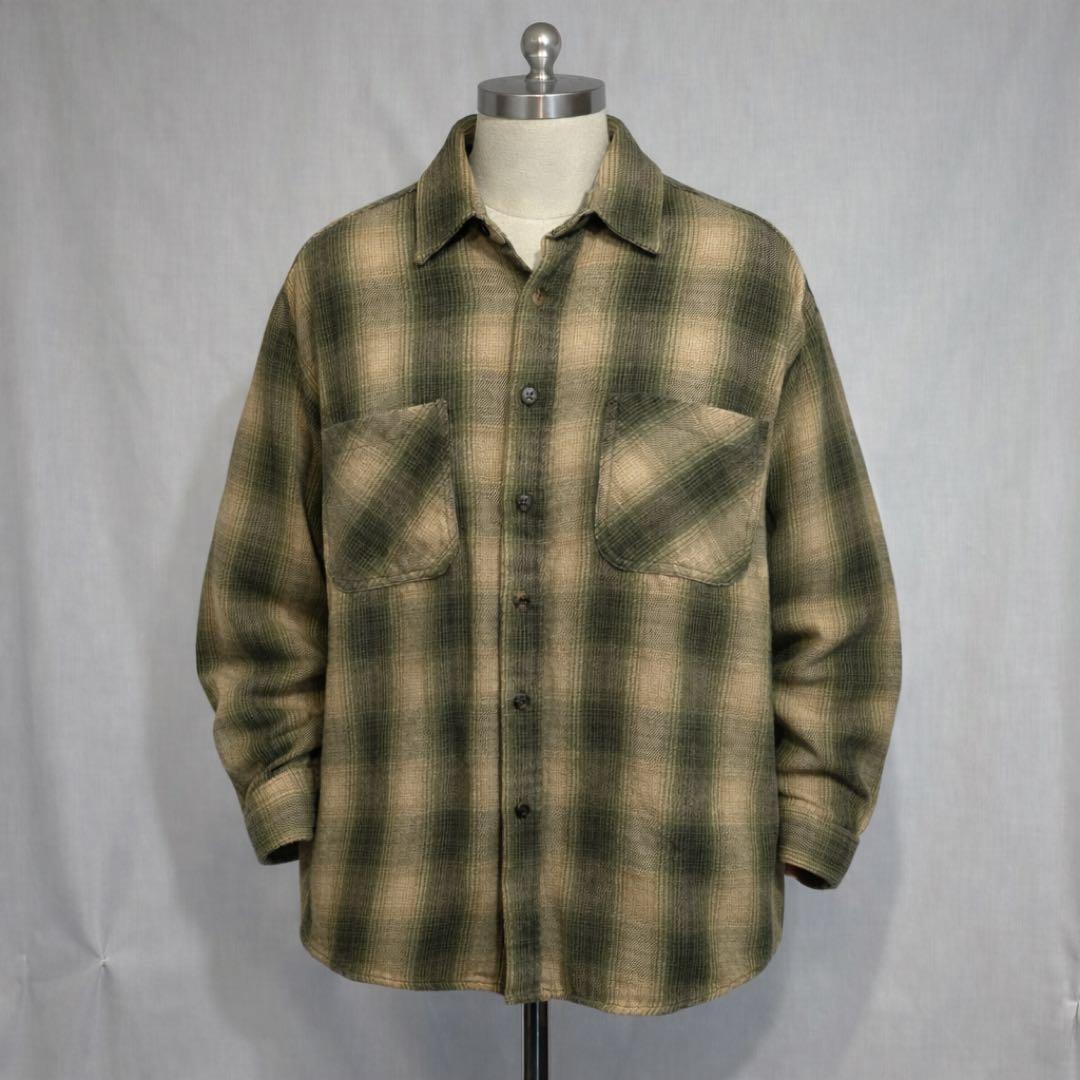 【90s 好配色】ST JOHN’S BAY フランネルチェックシャツ M