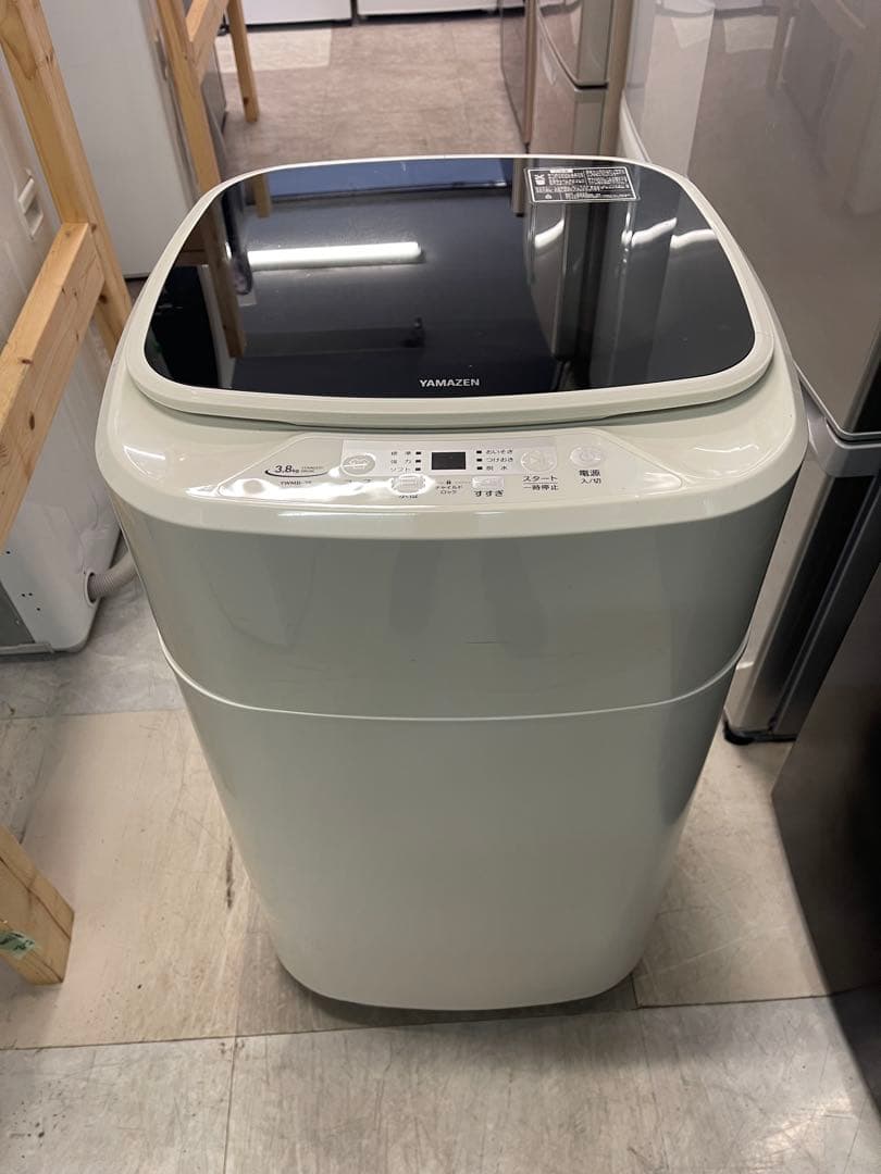 YAMAZEN 縦型洗濯機 3.8kg 洗浄済み