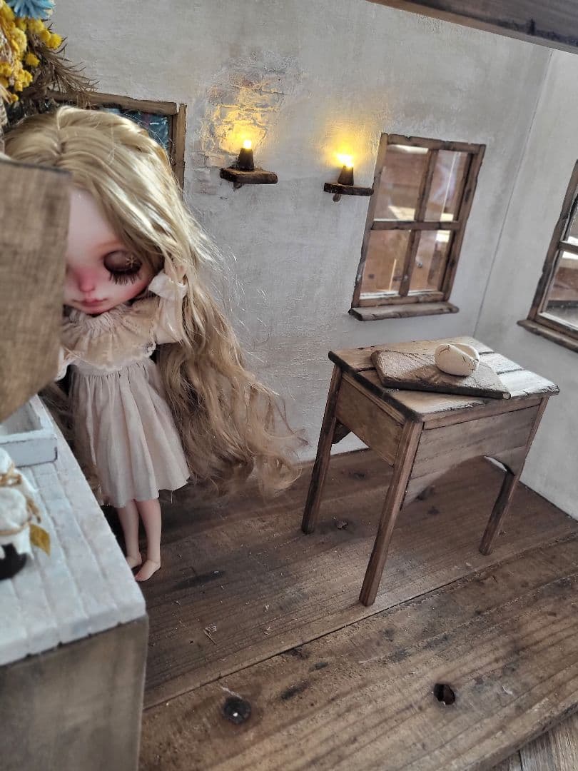 背景ボード　ミニチュアハウス　ドールハウス　アンティーク　ブライス　1/6サイズ