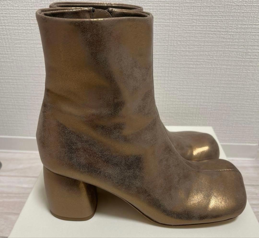 TODAYFUL 美品❤️ゴールド スクエアショートブーツ　37サイズ