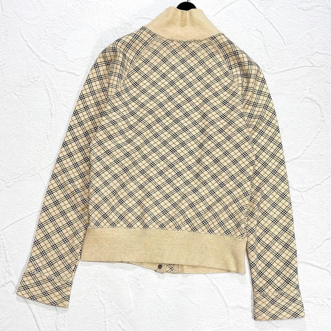 美品✨バーバリーブルーレーベル　トラックジャケット　ノバチェック　ホースロゴ刺繍