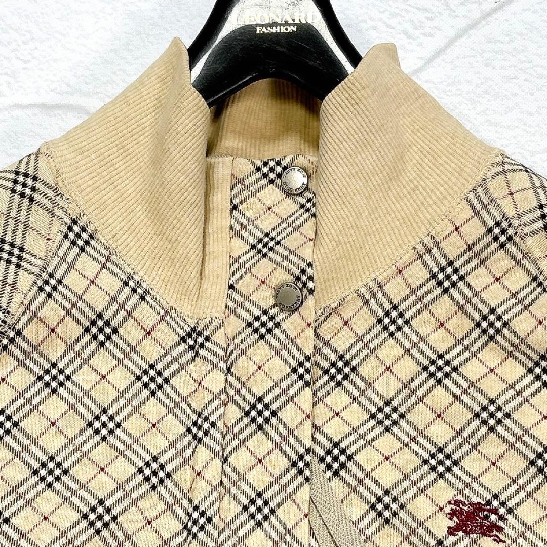 美品✨バーバリーブルーレーベル　トラックジャケット　ノバチェック　ホースロゴ刺繍