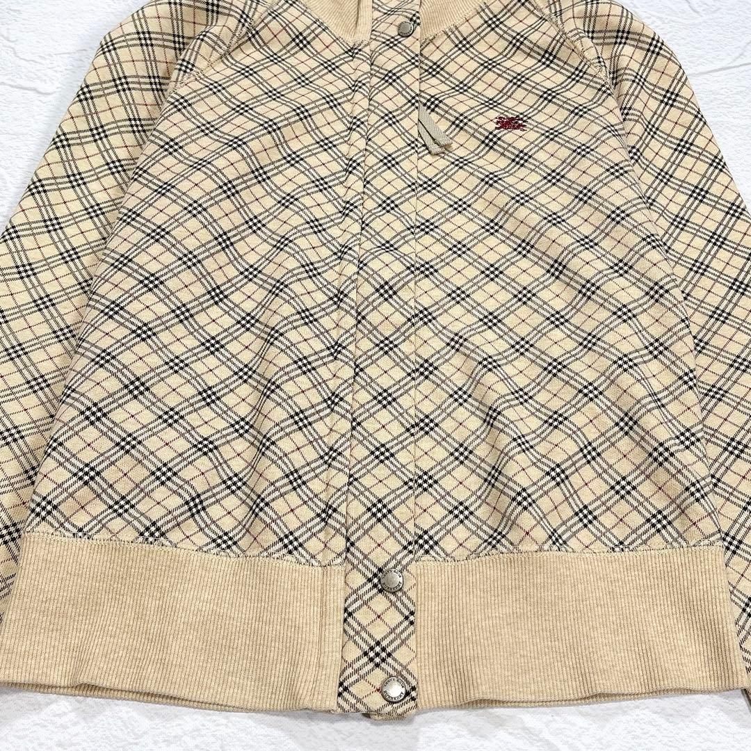 美品✨バーバリーブルーレーベル　トラックジャケット　ノバチェック　ホースロゴ刺繍