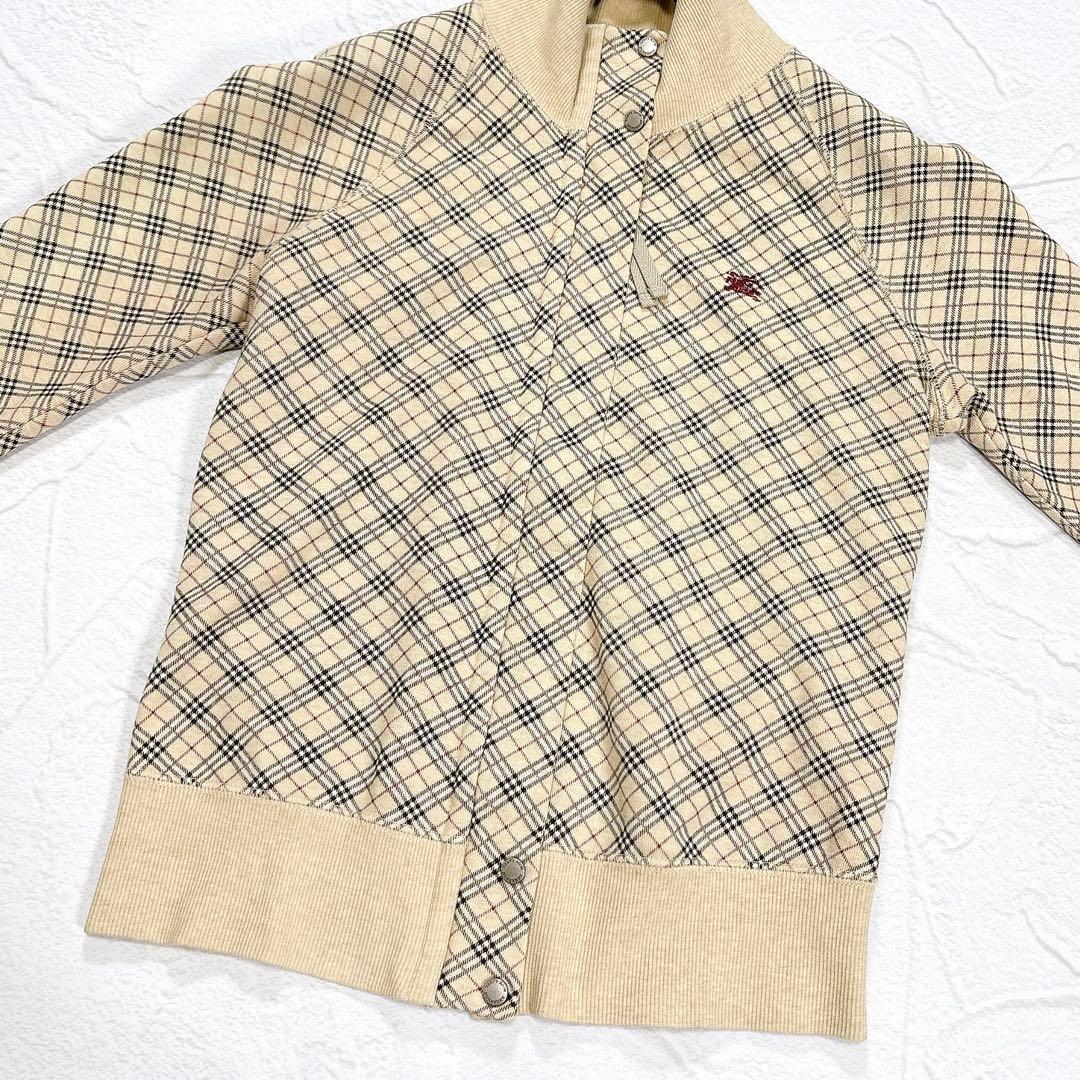 美品✨バーバリーブルーレーベル　トラックジャケット　ノバチェック　ホースロゴ刺繍
